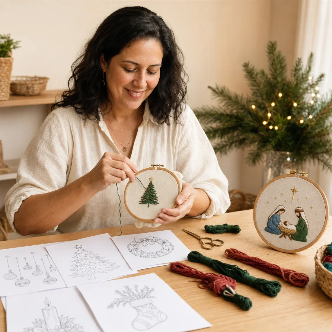 Diseños del kit Bordado Navideño